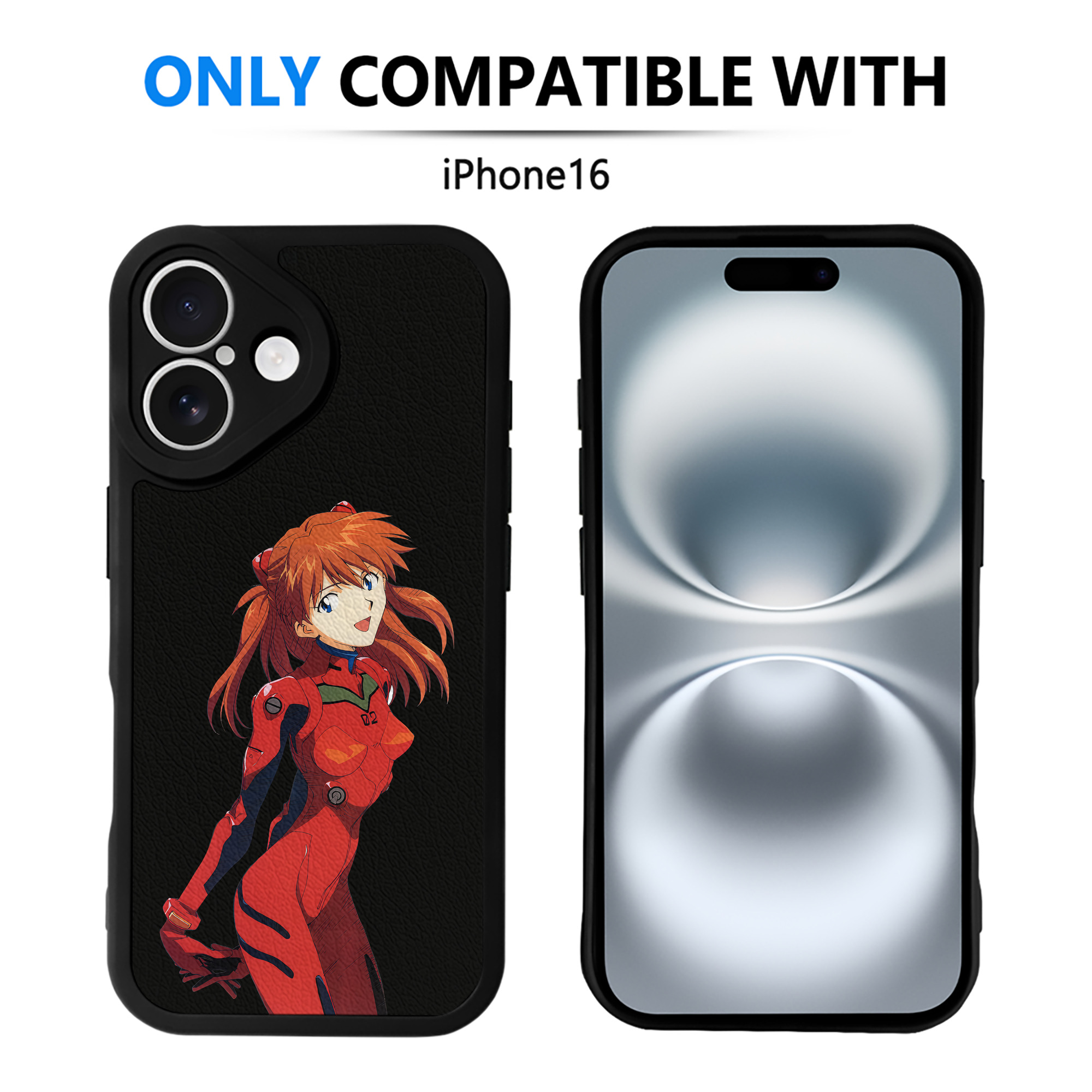 （画像用） EVA 新世紀エヴァンゲリオン 【iPhone 16シリーズ対応】シリコンスマホケース（レザー調） 材質：シリコン